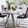 Modern Glass Top Extension Dining Tables In Stainless (Photo 14 of 25)