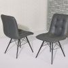 Grey Leather Dining Chairs (Photo 3 of 25)