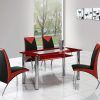 Round Black Glass Dining Tables And 4 Chairs (Photo 16 of 25)
