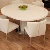 White Gloss Round Extending Dining Tables (Photo 15 of 25)