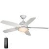 White Outdoor Ceiling Fans With Lights (Photo 11 of 15)