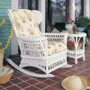 Wicker Rocking Chair With Magazine Holder (Photo 2 of 15)