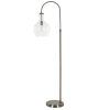 Glass Satin Nickel Standing Lamps (Photo 15 of 15)