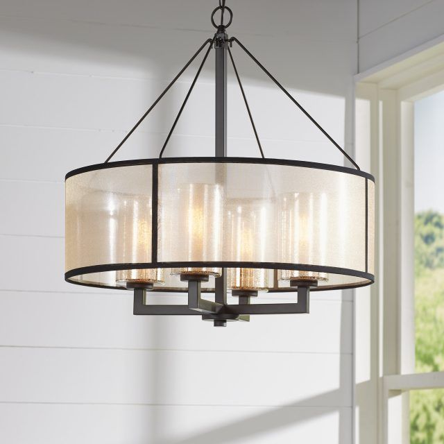 25 Best Collection of Dailey 4-light Drum Chandeliers