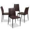 Dark Brown Leather Dining Chairs (Photo 11 of 25)