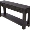Black Wood Storage Console Tables (Photo 7 of 15)