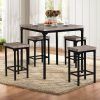 Denzel 5 Piece Counter Height Breakfast Nook Dining Sets (Photo 7 of 25)