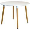 Solid Wood Circular Dining Tables White (Photo 11 of 25)