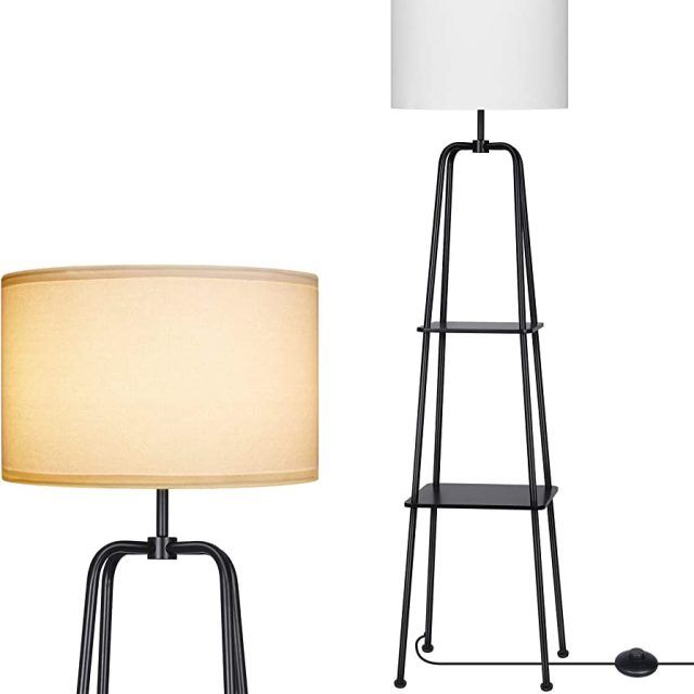 15 Collection of Standing Lamps with 2 Tier Table