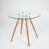 Eames Style Dining Tables With Chromed Leg And Tempered Glass Top (Photo 2 of 25)