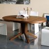 Rustic Mahogany Benchwright Pedestal Extending Dining Tables (Photo 14 of 25)