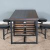 Dining Tables With Attached Stools (Photo 24 of 25)