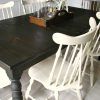 Distressed Walnut And Black Finish Wood Modern Country Dining Tables (Photo 17 of 25)