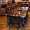 Distressed Walnut And Black Finish Wood Modern Country Dining Tables (Photo 22 of 25)