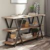 Rustic Walnut Wood Console Tables (Photo 15 of 15)