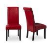Red Leather Dining Chairs (Photo 12 of 25)
