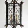 Forged Iron Lantern Chandeliers (Photo 13 of 15)