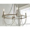 French Washed Oak And Distressed White Wood Six-Light Chandeliers (Photo 7 of 15)