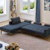 Element Right-Side Chaise Sectional Sofas In Dark Gray Linen And Walnut Legs (Photo 24 of 25)