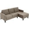 Element Right-Side Chaise Sectional Sofas In Dark Gray Linen And Walnut Legs (Photo 9 of 25)