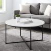 Modern Round Faux Marble Coffee Tables (Photo 4 of 15)
