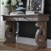 Espresso Wood And Glass Top Console Tables (Photo 3 of 15)