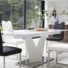 Modern Glass Top Extension Dining Tables In Stainless (Photo 2 of 25)