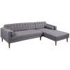 Element Left-Side Chaise Sectional Sofas In Dark Gray Linen And Walnut Legs (Photo 3 of 25)