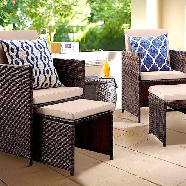  Best 15+ of Brown Wicker Chairs with Ottoman