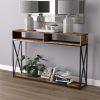 Brown Wood And Steel Plate Console Tables (Photo 5 of 15)