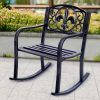 Outdoor Patio Metal Rocking Chairs (Photo 7 of 15)