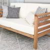 Outdoor Couch Cushions, Throw Pillows And Slat Coffee Table (Photo 15 of 15)
