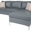 Element Left-Side Chaise Sectional Sofas In Dark Gray Linen And Walnut Legs (Photo 12 of 25)