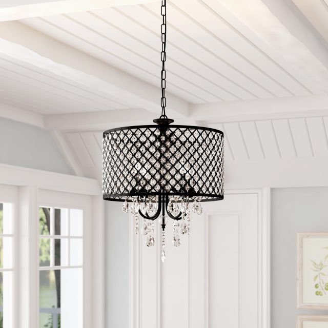 25 Collection of Gisselle 4-light Drum Chandeliers