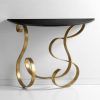 Antiqued Gold Leaf Console Tables (Photo 4 of 15)