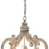 French Wooden Chandelier (Photo 10 of 15)