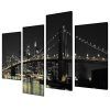 New York Skyline Canvas Black And White Wall Art (Photo 14 of 15)