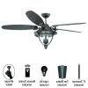 Black Outdoor Ceiling Fans With Light (Photo 14 of 15)