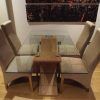 Valencia 5 Piece Round Dining Sets With Uph Seat Side Chairs (Photo 15 of 25)