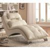White Leather Chaise Lounges (Photo 9 of 15)