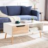 Wood Coffee Tables With 2-Tier Storage (Photo 3 of 15)