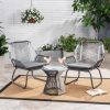 Woven Rope Outdoor 3-Piece Conversation Set (Photo 9 of 15)