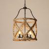 White Distressed Lantern Chandeliers (Photo 15 of 15)