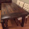 Distressed Walnut And Black Finish Wood Modern Country Dining Tables (Photo 3 of 25)