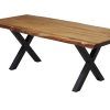 Acacia Dining Tables With Black X-Leg (Photo 8 of 25)