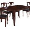Adan 5 Piece Solid Wood Dining Sets (Set Of 5) (Photo 17 of 25)