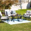Outdoor Cushioned Chair Loveseat Tables (Photo 13 of 15)