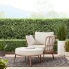 All-Weather Wicker Outdoor Cuddle Chair And Ottoman Set (Photo 1 of 15)
