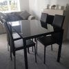 Black Glass Dining Tables And 4 Chairs (Photo 20 of 25)