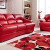 Red Leather Couches For Living Room (Photo 14 of 15)